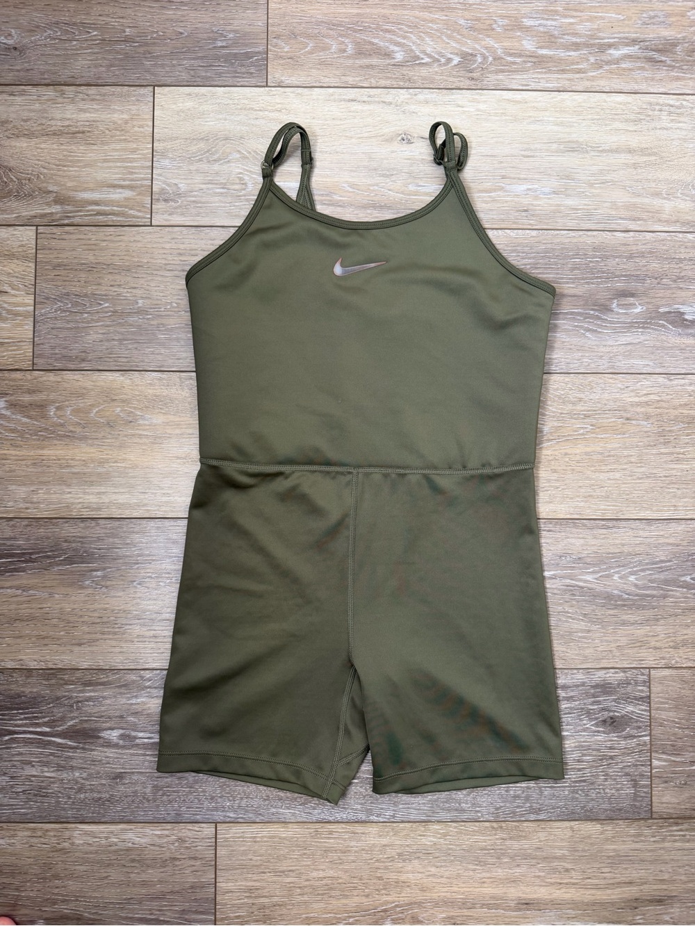 Nike Girls' Olive Green Athletic Romper Sz XL
